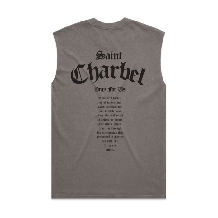 ST CHARBEL PRAY FOR US (FADED) TANK - Image 1
