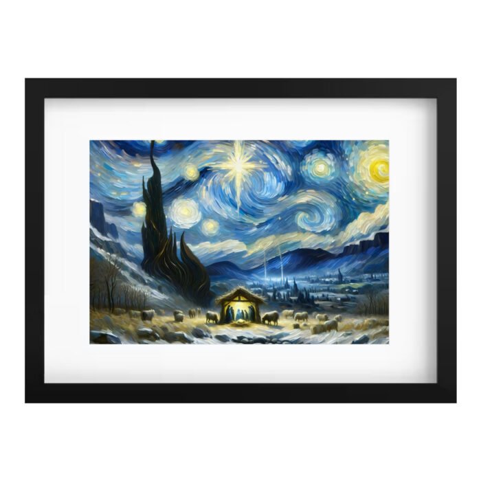NATIVITY STARRY NIGHT FRAME - Image 1