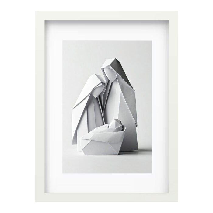 HOLY FAMILY ORIGAMI STYLE FRAME - Image 1