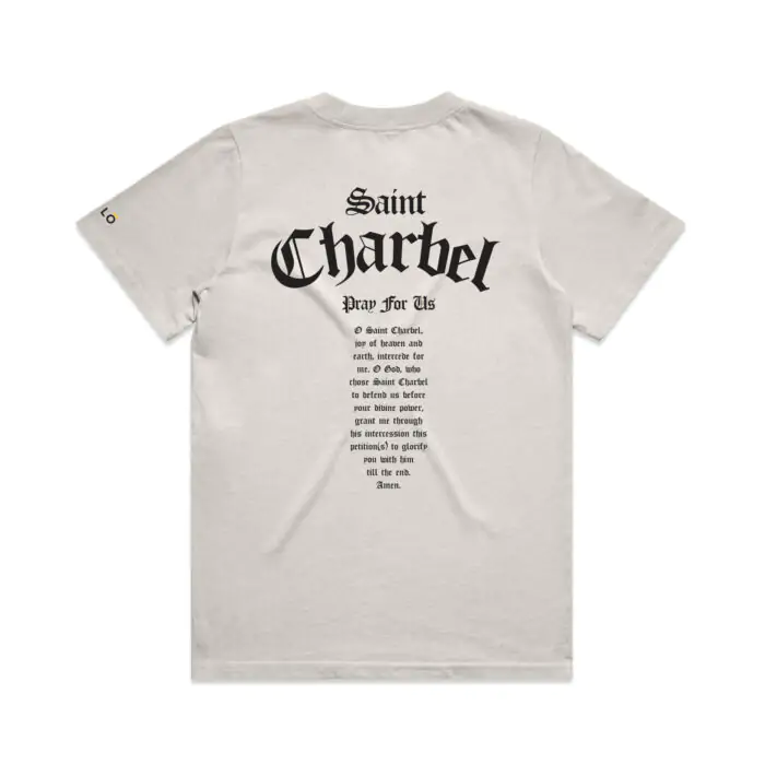 WO's ST CHARBEL PRAY FOR US (FADED) TEE - Image 6