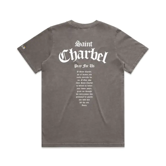 WO's ST CHARBEL PRAY FOR US (FADED) TEE - Image 4