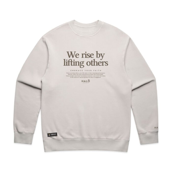 WO's WE RISE BY LIFTING OTHERS (FADED) CREW - Image 3