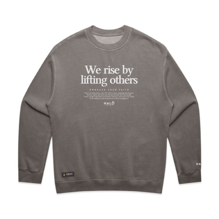 WO's WE RISE BY LIFTING OTHERS (FADED) CREW - Image 1