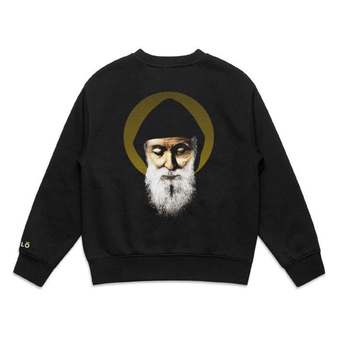 HYC104-Black-Crew-Back YOUTH ST CHARBEL CREW - Image 1