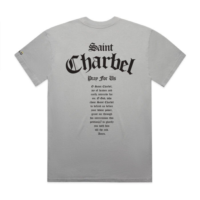 ST CHARBEL PRAY FOR US HEAVY (FADED) TEE - Image 2