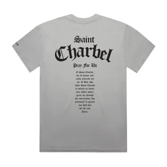 ST CHARBEL PRAY FOR US HEAVY (FADED) TEE - Image 2