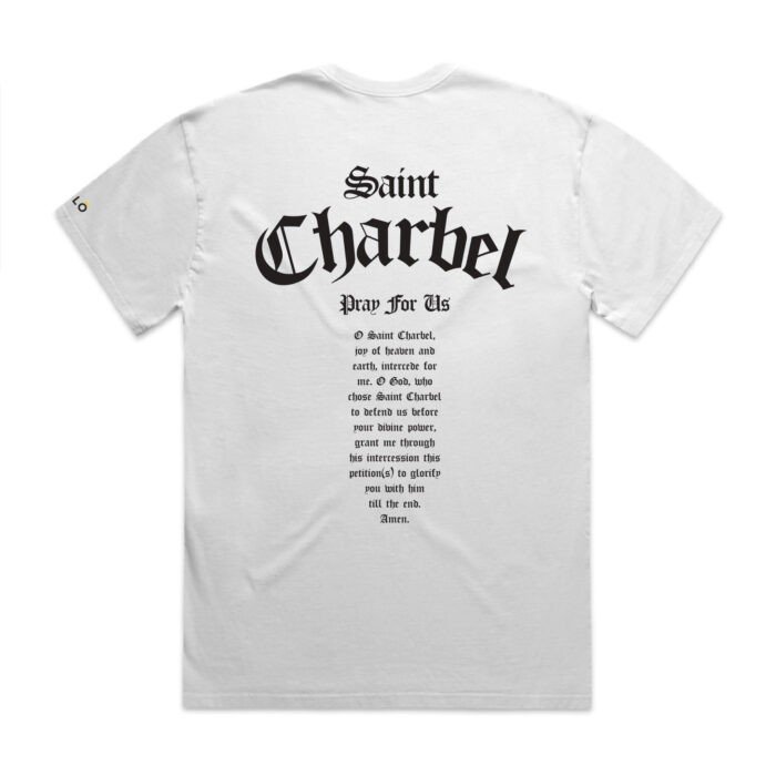 ST CHARBEL PRAY FOR US HEAVY (FADED) TEE - Image 4