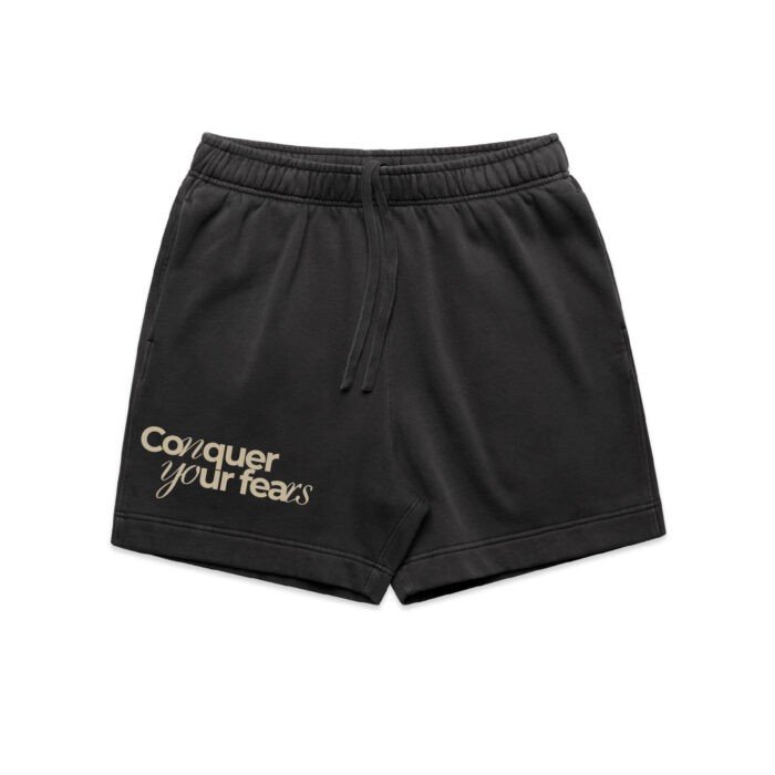 CONQUER YOUR FEARS (FADED) SHORTS - Image 1