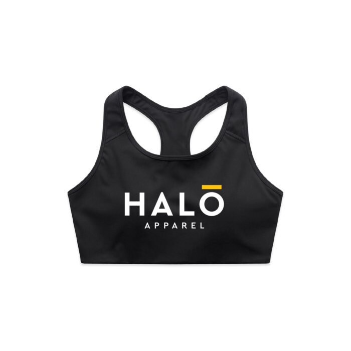 HWC010-Black-Core-Active-Bra-Top-Front WO's CORE ACTIVE BRA TOP - Image 1