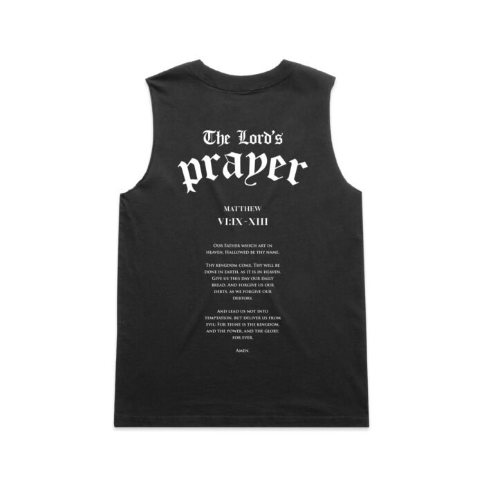 HWT121-Black-Heavy-Faded-Tank-Back WO's THE LORD's PRAYER (FADED) TANK - Image 1
