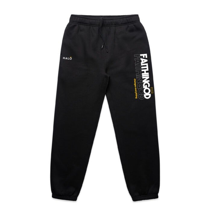 WO’s FAITH IN GOD TRACK PANTS - Image 1
