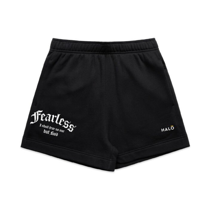 HWTS101-Black-Shorts-Front WO’s FEARLESS LAMB SHORTS - Image 1