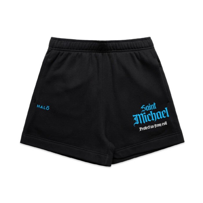 HWTS110-Black-Shorts-Front WO’s ST MICHAEL SHORTS - Image 1