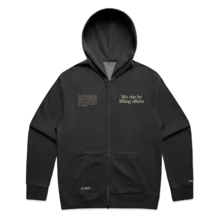WE RISE BY LIFTING OTHERS (FADED) ZIP HOOD - Image 4