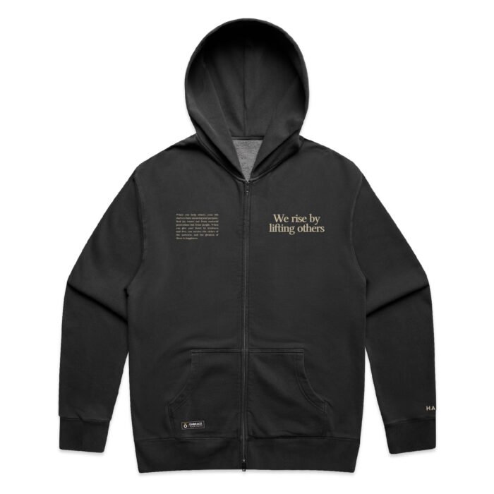 WE RISE BY LIFTING OTHERS (FADED) ZIP HOOD - Image 4