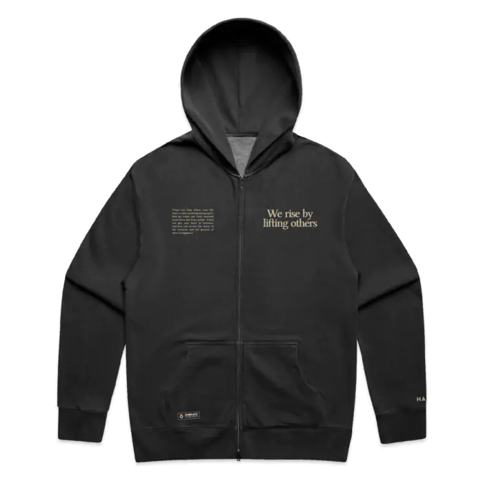 WE RISE BY LIFTING OTHERS (FADED) ZIP HOOD - Image 4