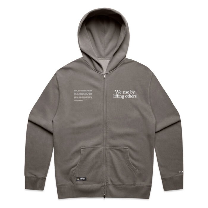 WE RISE BY LIFTING OTHERS (FADED) ZIP HOOD - Image 2