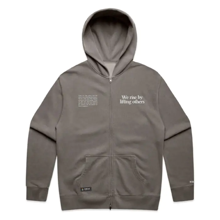 WE RISE BY LIFTING OTHERS (FADED) ZIP HOOD - Image 2