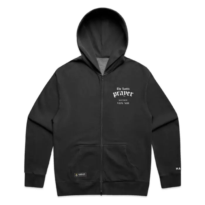 THE LORD's PRAYER (FADED) ZIP HOOD - Image 2
