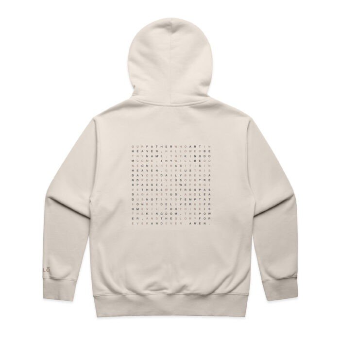 OUR FATHER PRAYER HEAVY ZIP HOOD - Image 1