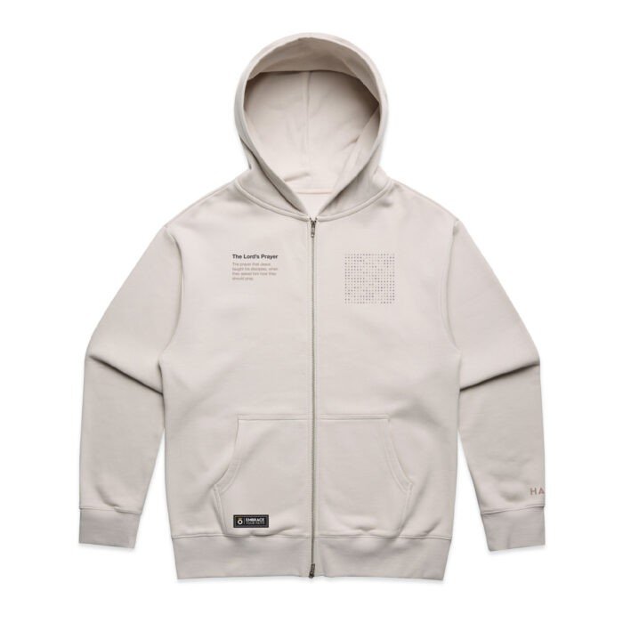 OUR FATHER PRAYER HEAVY ZIP HOOD - Image 2