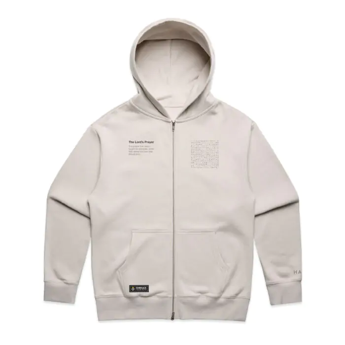 OUR FATHER PRAYER HEAVY ZIP HOOD - Image 2