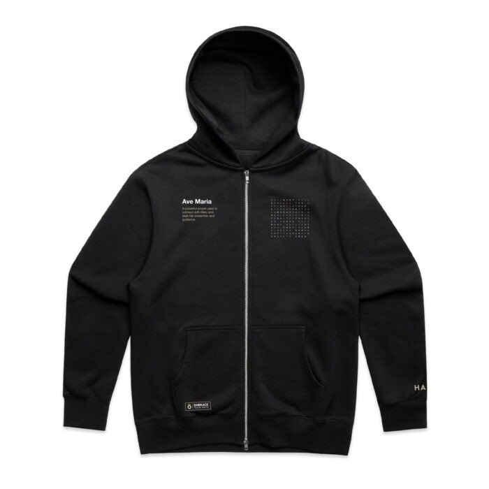 HAIL MARY PRAYER HEAVY ZIP HOOD - Image 2