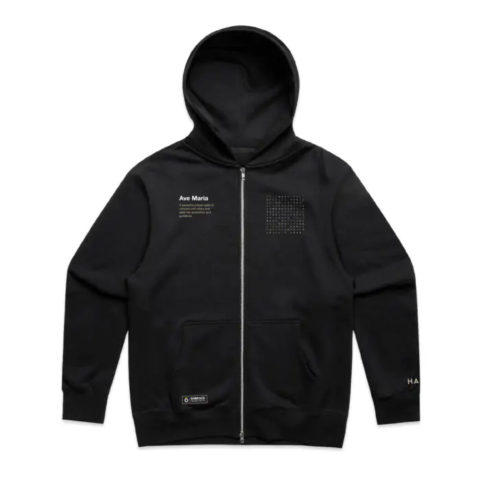 HAIL MARY PRAYER HEAVY ZIP HOOD - Image 2