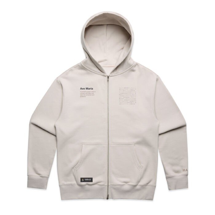 HAIL MARY PRAYER HEAVY ZIP HOOD - Image 4
