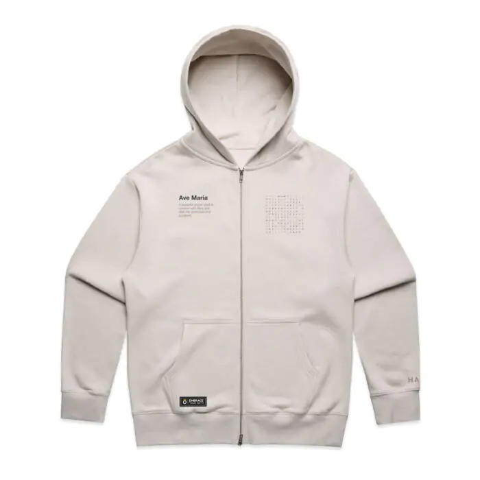 HAIL MARY PRAYER HEAVY ZIP HOOD - Image 4