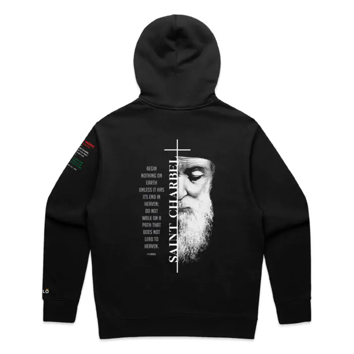ST CHARBEL MIRACLE MONK OF LEBANON ZIP HOOD - Image 1
