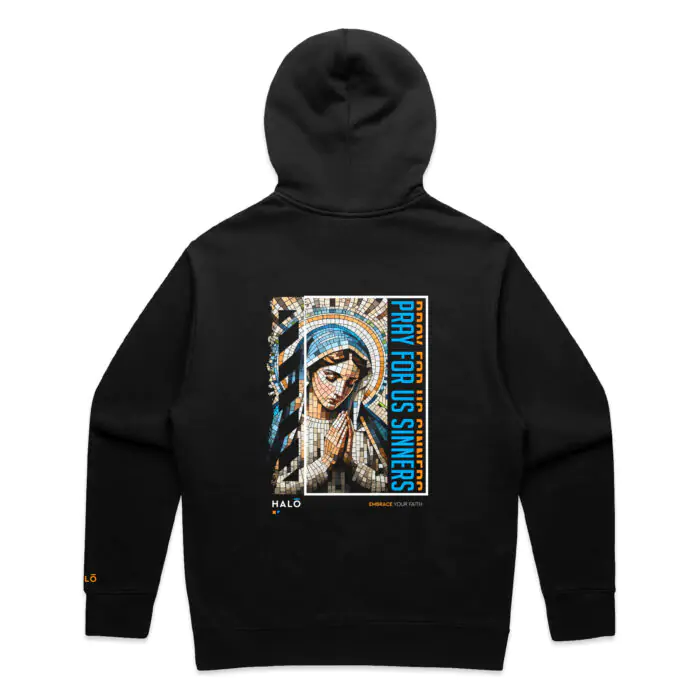 PRAY FOR US SINNERS ZIP HOOD - Image 1