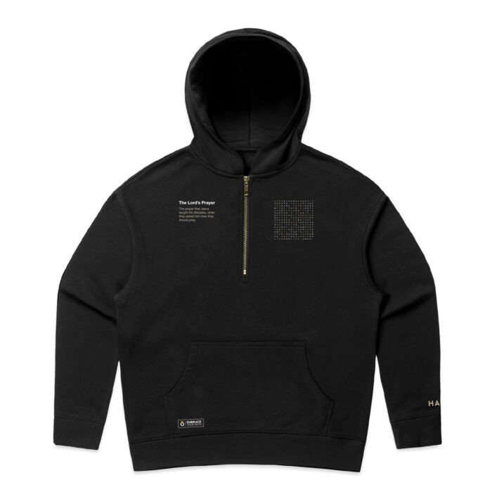 WO’s OUR FATHER PRAYER HALF ZIP HOOD - Image 2