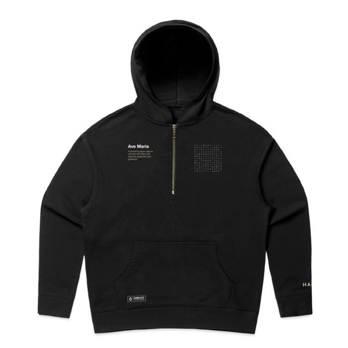 WO’s HAIL MARY PRAYER HALF ZIP HOOD - Image 2