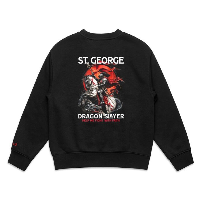 HYC116-Black-Crew-Back YOUTH ST GEORGE CREW - Image 1